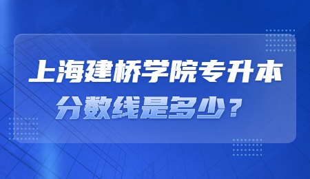 上海建桥学院专升本分数线是多少？