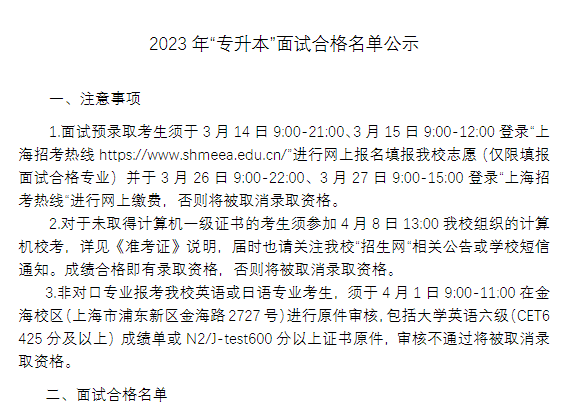 上海杉达学院专升本